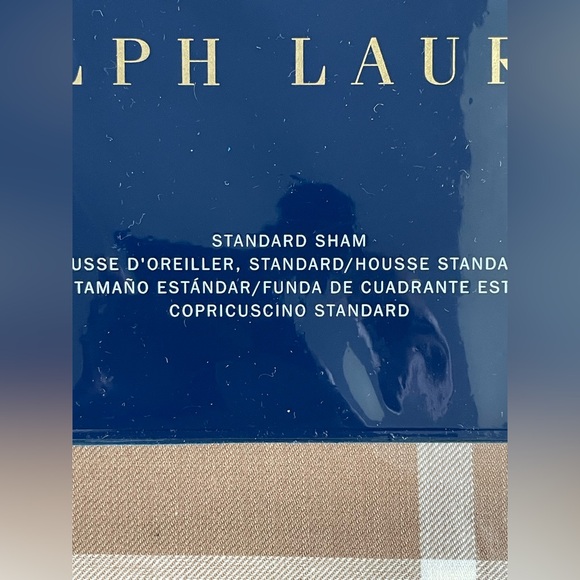 Ralph Lauren Home Modern Equistrein Standard Sham 'Caramel Cream' - Picture 2 of 8